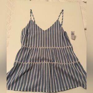 Old Navy Blue and White Striped Top